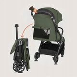 Carucior sport, Lionelo, Bess, Greutate redusa - 7.5 kg, Sustine 22 kg, 6 luni+, Capotina impermeabila, Protectie SPF 50+, Include suport sticla, Pliere cu o singura mana, Compact, Maner pentru transport, Conform cu EN1888-1 si EN1888-2, Verde