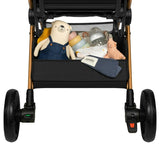 Carucior sport, Lionelo, Cloe, Cu accesorii, Cadru din aluminiu, Pana la 22 kg, Usor, Pliere compacta pentru avion, cu o singura mana, Ideal pentru toate tipurile de suprafete, 6 luni+, Black Onyx