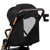 Carucior sport, Lionelo, Cloe, Cu accesorii, Cadru din aluminiu, Pana la 22 kg, Usor, Pliere compacta pentru avion, cu o singura mana, Ideal pentru toate tipurile de suprafete, 6 luni+, Black Onyx