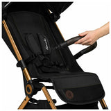 Carucior sport, Lionelo, Cloe, Cu accesorii, Cadru din aluminiu, Pana la 22 kg, Usor, Pliere compacta pentru avion, cu o singura mana, Ideal pentru toate tipurile de suprafete, 6 luni+, Black Onyx