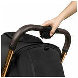 Carucior sport, Lionelo, Cloe, Cu accesorii, Cadru din aluminiu, Pana la 22 kg, Usor, Pliere compacta pentru avion, cu o singura mana, Ideal pentru toate tipurile de suprafete, 6 luni+, Black Onyx