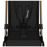 Carucior sport, Lionelo, Cloe, Cu accesorii, Cadru din aluminiu, Pana la 22 kg, Usor, Pliere compacta pentru avion, cu o singura mana, Ideal pentru toate tipurile de suprafete, 6 luni+, Black Onyx