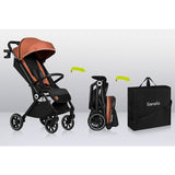 Carucior sport, Lionelo, Cloe, Cu accesorii, Cadru din aluminiu, Pana la 22 kg, Usor, Pliere compacta pentru avion, cu o singura mana, Ideal pentru toate tipurile de suprafete, 6 luni+, Gri