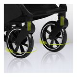 Carucior sport, Lionelo, Cloe, Cu accesorii, Cadru din aluminiu, Pana la 22 kg, Usor, Pliere compacta pentru avion, cu o singura mana, Ideal pentru toate tipurile de suprafete, 6 luni+, Maro