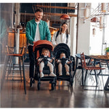 Carucior sport, Lionelo, Cloe, Cu accesorii, Cadru din aluminiu, Pana la 22 kg, Usor, Pliere compacta pentru avion, cu o singura mana, Ideal pentru toate tipurile de suprafete, 6 luni+, Maro