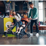 Carucior sport, Lionelo, Cloe, Cu accesorii, Cadru din aluminiu, Pana la 22 kg, Usor, Pliere compacta pentru avion, cu o singura mana, Ideal pentru toate tipurile de suprafete, 6 luni+, Maro