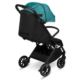 Carucior sport, Lionelo, Cloe, Cu accesorii, Cadru din aluminiu, Pana la 22 kg, Usor, Pliere compacta pentru avion, cu o singura mana, Ideal pentru toate tipurile de suprafete, 6 luni+, Verde Smarald