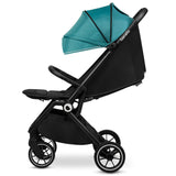 Carucior sport, Lionelo, Cloe, Cu accesorii, Cadru din aluminiu, Pana la 22 kg, Usor, Pliere compacta pentru avion, cu o singura mana, Ideal pentru toate tipurile de suprafete, 6 luni+, Verde Smarald