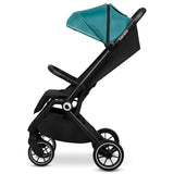 Carucior sport, Lionelo, Cloe, Cu accesorii, Cadru din aluminiu, Pana la 22 kg, Usor, Pliere compacta pentru avion, cu o singura mana, Ideal pentru toate tipurile de suprafete, 6 luni+, Verde Smarald
