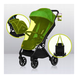 Carucior sport, Lionelo, Cloe, Cu accesorii, Cadru din aluminiu, Pana la 22 kg, Usor, Pliere compacta pentru avion, cu o singura mana, Ideal pentru toate tipurile de suprafete, 6 luni+, Verde Smarald