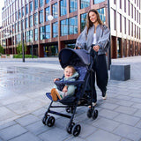 Carucior sport, Lionelo, Elia, Cu plasa de tantari, Suport de picioare reglabil, Spatar ajustabil in 4 pozitii, Capotina XXL, Pliere tip umbrela, Capacitate 15 kg, 6 luni+, EN 1888, Bej Taupe