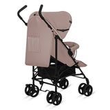 Carucior sport, Lionelo, Elia, Cu plasa de tantari, Suport de picioare reglabil, Spatar ajustabil in 4 pozitii, Capotina XXL, Pliere tip umbrela, Capacitate 15 kg, 6 luni+, EN 1888, Bej Taupe