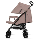 Carucior sport, Lionelo, Elia, Cu plasa de tantari, Suport de picioare reglabil, Spatar ajustabil in 4 pozitii, Capotina XXL, Pliere tip umbrela, Capacitate 15 kg, 6 luni+, EN 1888, Bej Taupe