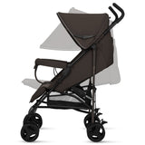 Carucior sport, Lionelo, Elia, Cu plasa de tantari, Suport de picioare reglabil, Spatar ajustabil in 4 pozitii, Capotina XXL, Pliere tip umbrela, Capacitate 15 kg, 6 luni+, EN 1888, Maro