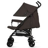 Carucior sport, Lionelo, Elia, Cu plasa de tantari, Suport de picioare reglabil, Spatar ajustabil in 4 pozitii, Capotina XXL, Pliere tip umbrela, Capacitate 15 kg, 6 luni+, EN 1888, Maro