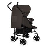 Carucior sport, Lionelo, Elia, Cu plasa de tantari, Suport de picioare reglabil, Spatar ajustabil in 4 pozitii, Capotina XXL, Pliere tip umbrela, Capacitate 15 kg, 6 luni+, EN 1888, Maro