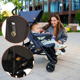 Carucior sport, Lionelo, Elia, Cu plasa de tantari, Suport de picioare reglabil, Spatar ajustabil in 4 pozitii, Capotina XXL, Pliere tip umbrela, Capacitate 15 kg, 6 luni+, EN 1888, Maro