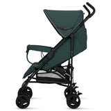 Carucior sport, Lionelo, Elia, Cu plasa de tantari, Suport de picioare reglabil, Spatar ajustabil in 4 pozitii, Capotina XXL, Pliere tip umbrela, Capacitate 15 kg, 6 luni+, EN 1888, Verde grafit