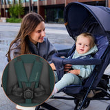 Carucior sport, Lionelo, Elia, Cu plasa de tantari, Suport de picioare reglabil, Spatar ajustabil in 4 pozitii, Capotina XXL, Pliere tip umbrela, Capacitate 15 kg, 6 luni+, EN 1888, Verde grafit