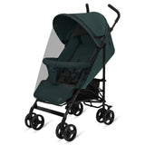 Carucior sport, Lionelo, Elia, Cu plasa de tantari, Suport de picioare reglabil, Spatar ajustabil in 4 pozitii, Capotina XXL, Pliere tip umbrela, Capacitate 15 kg, 6 luni+, EN 1888, Verde grafit