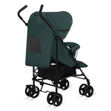 Carucior sport, Lionelo, Elia, Cu plasa de tantari, Suport de picioare reglabil, Spatar ajustabil in 4 pozitii, Capotina XXL, Pliere tip umbrela, Capacitate 15 kg, 6 luni+, EN 1888, Verde grafit