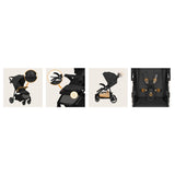 Carucior sport, Lionelo, Emma One, Cu tavita, Suport pahar, Plasa de tantari, Roti EVA, Maner reglabil, Pana la 22 kg, 6 luni+, Conform cu EN1888-1, Gri