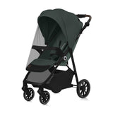 Carucior sport, Lionelo, Emma One, Cu tavita, Suport pahar, Plasa de tantari, Roti EVA, Maner reglabil, Pana la 22 kg, 6 luni+, Conform cu EN1888-1, Verde