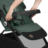 Carucior sport, Lionelo, Emma One, Cu tavita, Suport pahar, Plasa de tantari, Roti EVA, Maner reglabil, Pana la 22 kg, 6 luni+, Conform cu EN1888-1, Verde