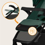 Carucior sport, Lionelo, Emma One, Cu tavita, Suport pahar, Plasa de tantari, Roti EVA, Maner reglabil, Pana la 22 kg, 6 luni+, Conform cu EN1888-1, Verde