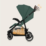 Carucior sport, Lionelo, Emma One, Cu tavita, Suport pahar, Plasa de tantari, Roti EVA, Maner reglabil, Pana la 22 kg, 6 luni+, Conform cu EN1888-1, Verde