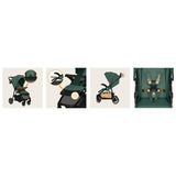 Carucior sport, Lionelo, Emma One, Cu tavita, Suport pahar, Plasa de tantari, Roti EVA, Maner reglabil, Pana la 22 kg, 6 luni+, Conform cu EN1888-1, Verde