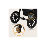 Carucior sport, Lionelo, Emma One, Cu tavita, Suport pahar, Plasa de tantari, Roti EVA, Maner reglabil, Pana la 22 kg, 6 luni+, Conform cu EN1888-1, Bej