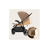 Carucior sport, Lionelo, Emma One, Cu tavita, Suport pahar, Plasa de tantari, Roti EVA, Maner reglabil, Pana la 22 kg, 6 luni+, Conform cu EN1888-1, Bej