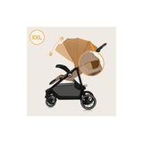 Carucior sport, Lionelo, Emma One, Cu tavita, Suport pahar, Plasa de tantari, Roti EVA, Maner reglabil, Pana la 22 kg, 6 luni+, Conform cu EN1888-1, Bej