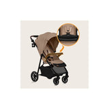 Carucior sport, Lionelo, Emma One, Cu tavita, Suport pahar, Plasa de tantari, Roti EVA, Maner reglabil, Pana la 22 kg, 6 luni+, Conform cu EN1888-1, Bej