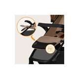 Carucior sport, Lionelo, Emma One, Cu tavita, Suport pahar, Plasa de tantari, Roti EVA, Maner reglabil, Pana la 22 kg, 6 luni+, Conform cu EN1888-1, Bej