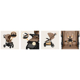 Carucior sport, Lionelo, Emma One, Cu tavita, Suport pahar, Plasa de tantari, Roti EVA, Maner reglabil, Pana la 22 kg, 6 luni+, Conform cu EN1888-1, Bej