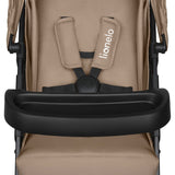 Carucior sport, Lionelo, Emma One, Cu tavita, Suport pahar, Plasa de tantari, Roti EVA, Maner reglabil, Pana la 22 kg, 6 luni+, Conform cu EN1888-1, Bej