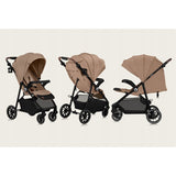 Carucior sport, Lionelo, Emma One, Cu tavita, Suport pahar, Plasa de tantari, Roti EVA, Maner reglabil, Pana la 22 kg, 6 luni+, Conform cu EN1888-1, Bej