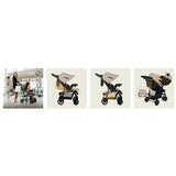 Carucior sport, Lionelo, Emma Plus, Cu tavita, 2 Suporturi pentru pahar, Geanta accesorii, Conform cu standardul european de securitate EN1888-1, Bej