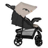 Carucior sport, Lionelo, Emma Plus, Cu tavita, 2 Suporturi pentru pahar, Geanta accesorii, Conform cu standardul european de securitate EN1888-1, Bej