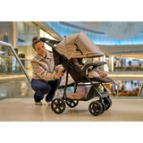 Carucior sport, Lionelo, Emma Plus, Cu tavita, 2 Suporturi pentru pahar, Geanta accesorii, Conform cu standardul european de securitate EN1888-1, Bej