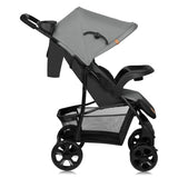 Carucior sport, Lionelo, Emma Plus, Cu tavita, 2 Suporturi pentru pahar, Geanta accesorii, Conform cu standardul european de securitate EN1888-1, Gri