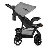 Carucior sport, Lionelo, Emma Plus, Cu tavita, 2 Suporturi pentru pahar, Geanta accesorii, Conform cu standardul european de securitate EN1888-1, Gri