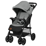 Carucior sport, Lionelo, Emma Plus, Cu tavita, 2 Suporturi pentru pahar, Geanta accesorii, Conform cu standardul european de securitate EN1888-1, Gri