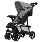 Carucior sport, Lionelo, Emma Plus, Cu tavita, 2 Suporturi pentru pahar, Geanta accesorii, Conform cu standardul european de securitate EN1888-1, Gri