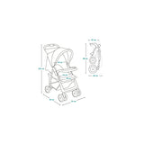 Carucior sport, Lionelo, Emma Plus, Cu tavita, 2 Suporturi pentru pahar, Geanta accesorii, Conform cu standardul european de securitate EN1888-1, Roz