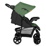 Carucior sport, Lionelo, Emma Plus, Cu tavita, 2 Suporturi pentru pahar, Geanta accesorii, Conform cu standardul european de securitate EN1888-1, Verde