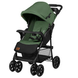 Carucior sport, Lionelo, Emma Plus, Cu tavita, 2 Suporturi pentru pahar, Geanta accesorii, Conform cu standardul european de securitate EN1888-1, Verde