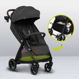 Carucior sport, Lionelo, Ingrid, Capotina impermeabila cu filtru UPF50+, Pana la 22 Kg, Spatar reglabil in 3 pozitii, Include suport pahar si plasa de tantari, Sistem pentru pliere automata, 6 luni+, Gri